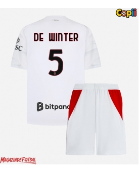 AC Milan Koni De Winter #5 Echipament de Fotbal Replică 2026-27 Copii Deplasare (+ Șorturi)
